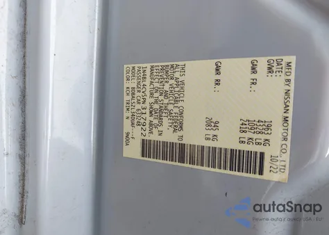 2023 Nissan Altima Sr Fwd from USA, damaged, VIN 1N4BL4CV5PN317922